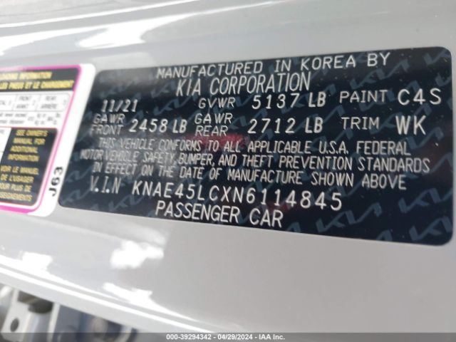 KNAE45LCXN6114845 KIA Stinger Gt1