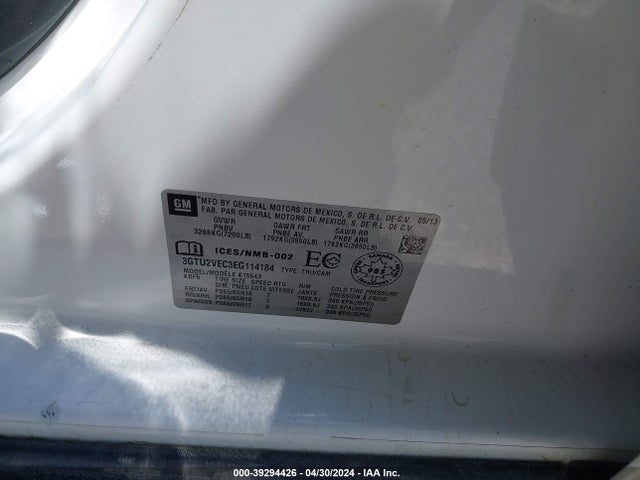 GMC Sierra 1500 Slt 2014 3GTU2VEC3EG114184 Image 9