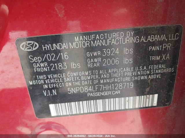 Hyundai Elantra Value Edition 2017 5NPD84LF7HH128719 Image 9