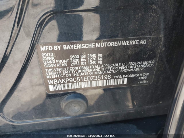 WBAKP9C51EDZ35198 BMW 550i Xdrive