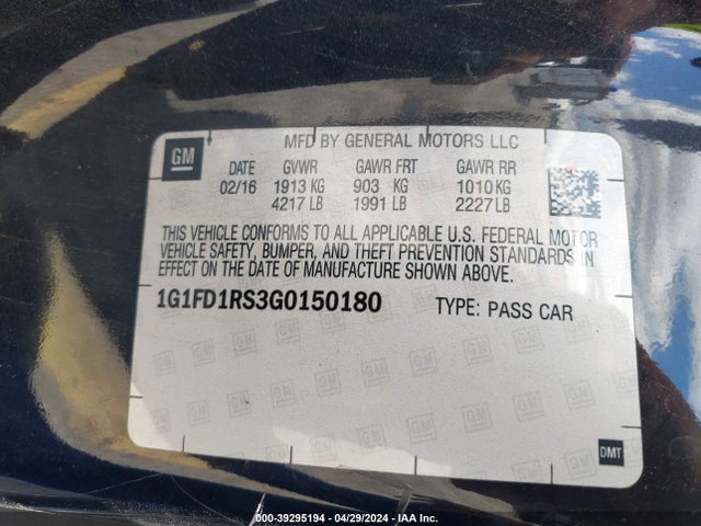 Chevrolet Camaro 2lt 2016 1G1FD1RS3G0150180 Image 9