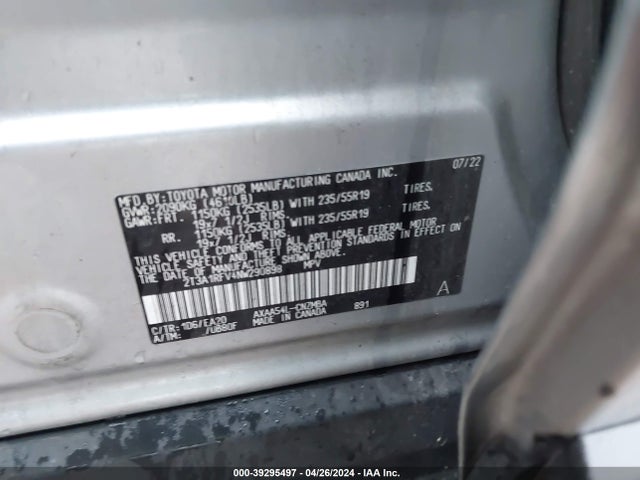 Toyota Rav4 Xle Premium 2022 2T3A1RFV4NW290898 Image 9
