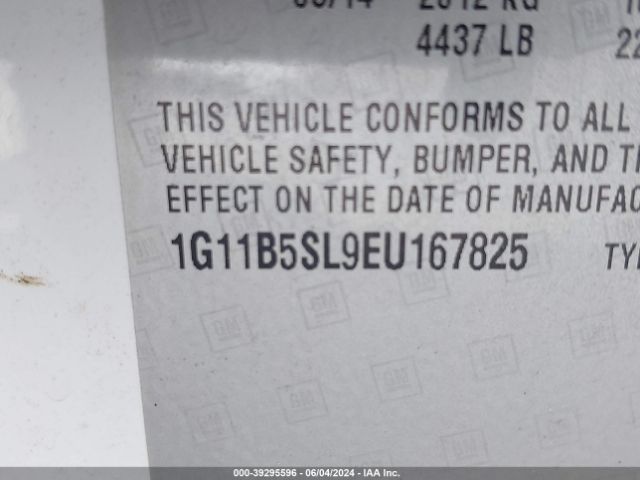 1G11B5SL9EU167825 Chevrolet Malibu 1ls