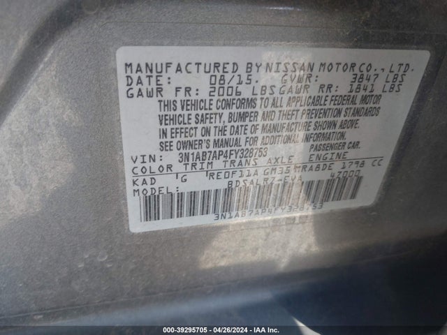 Nissan SENTRA SR 2015 3N1AB7AP4FY328753 Image 9