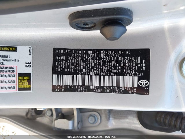 Toyota COROLLA LE 2023 5YFB4MDE3PP067363 Image 9