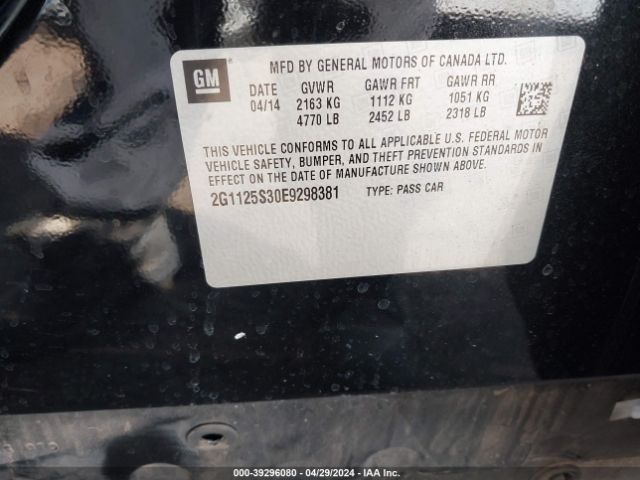 2G1125S30E9298381 Chevrolet Impala 2lt