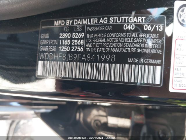 WDDHF8JB9EA841998 Mercedes-Benz E 350 4matic