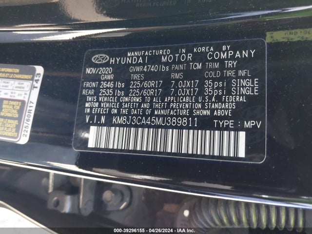 Hyundai Tucson Value 2021 KM8J3CA45MU389811 Image 9