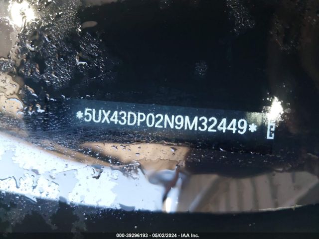 5UX43DP02N9M32449 BMW X3 Sdrive30i