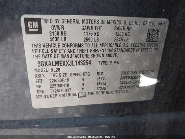 GMC Terrain Sle 2018 3GKALMEXXJL143264 Image 9