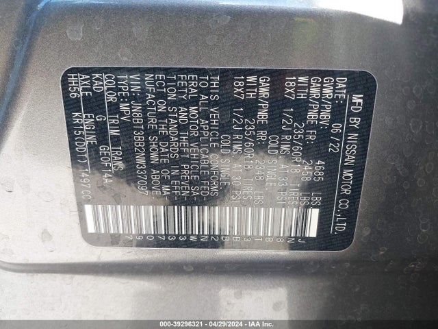 Nissan Rogue Sv Intelligent Awd 2022 JN8BT3BB2NW337097 Image 9