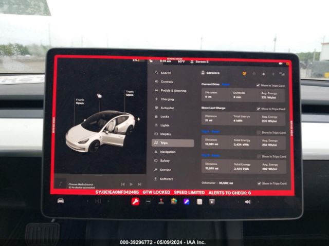 5YJ3E1EA0NF342465 Tesla Model 3 Rear-wheel Drive