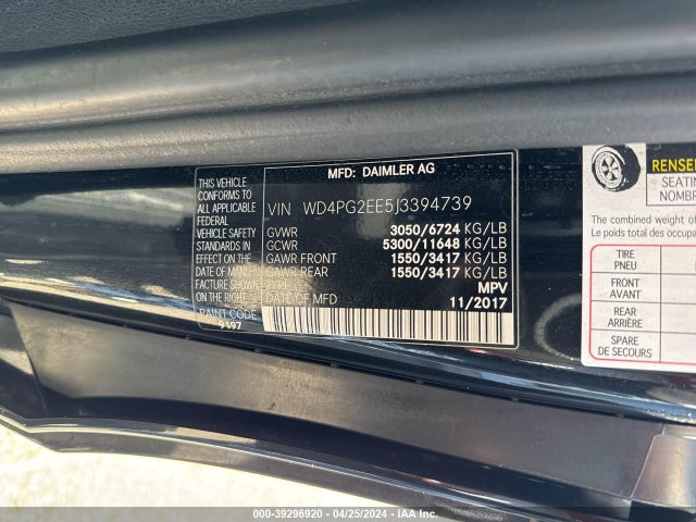 Mercedes-Benz Metris 2018 WD4PG2EE5J3394739 Image 9