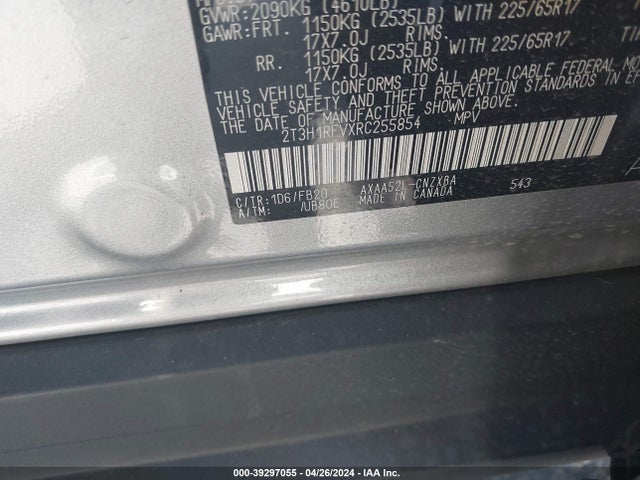 Toyota RAV4 LE 2024 2T3H1RFVXRC255854 Image 9