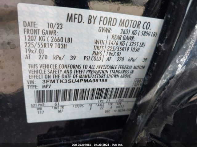 3FMTK3SU4PMA98199 Ford Mustang Mach-e Premium