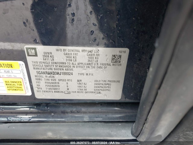 5GAKRAKD3HJ188024 Buick Enclave Convenience