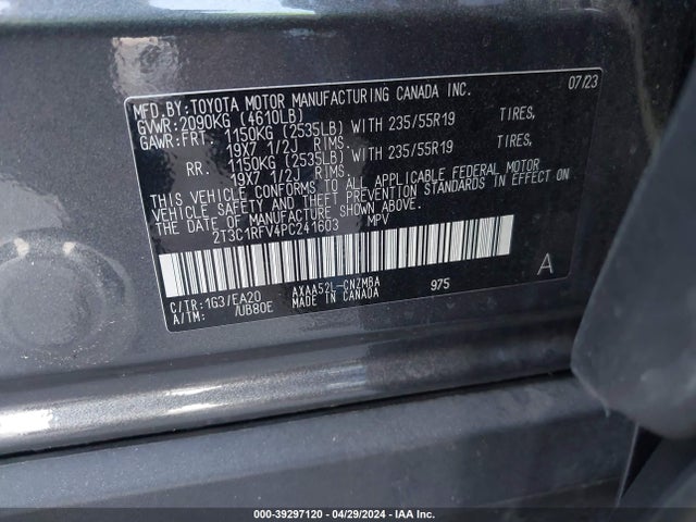 Toyota Rav4 Xle Premium 2023 2T3C1RFV4PC241603 Image 9