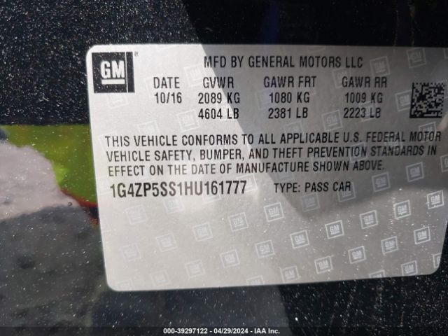 1G4ZP5SS1HU161777 Buick Lacrosse Essence