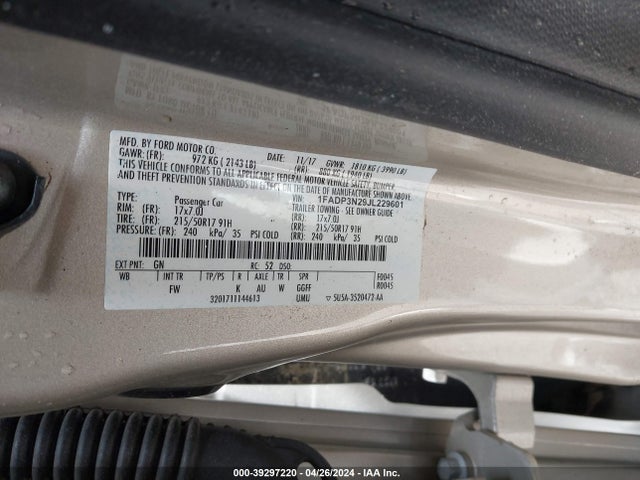 Ford Focus Titanium 2018 1FADP3N29JL229601 Image 9