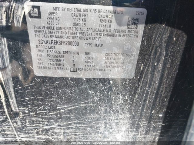 2GKALREK8F6280099 GMC Terrain Sle-2