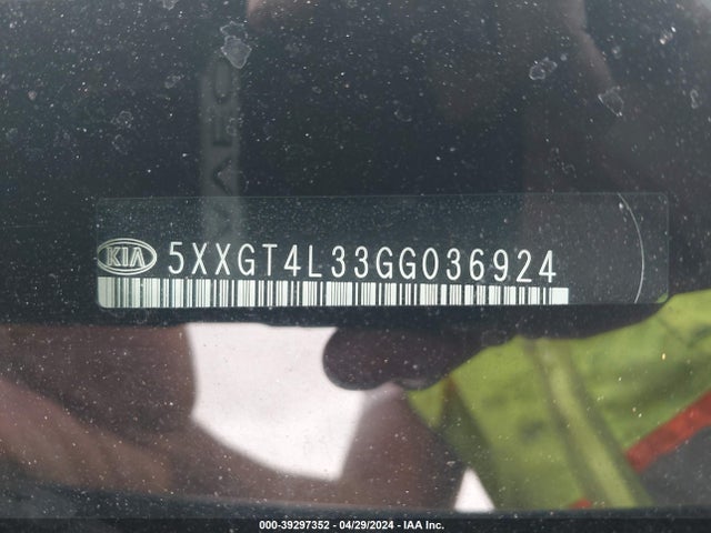 KIA Optima Lx 2016 5XXGT4L33GG036924 Image 9