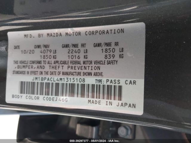 JM1BPACL4M1315108 Mazda Mazda3 Preferred