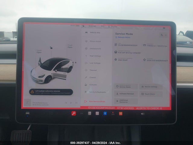 Tesla Model 3 Long Range Dual Motor All-wheel Drive 2021 5YJ3E1EB3MF902020 Image 18
