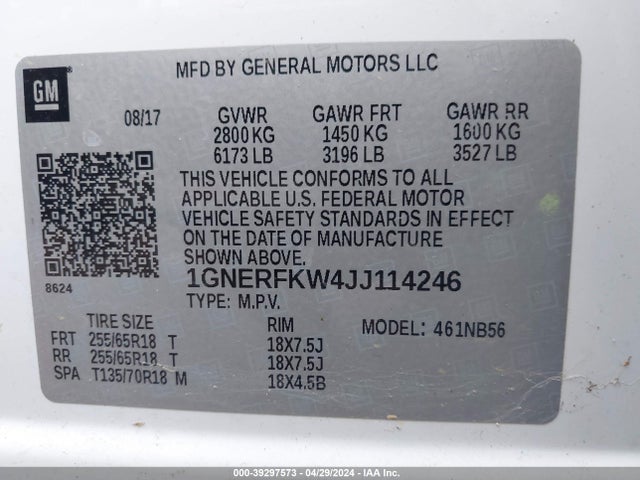 Chevrolet Traverse Ls 2018 1GNERFKW4JJ114246 Image 9