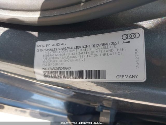 WAUF2AFC2GN040263 Audi S6 4.0t Premium Plus