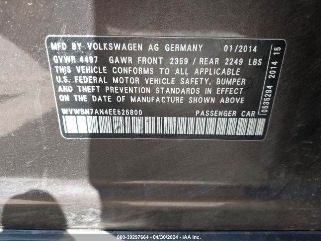 WVWBN7AN4EE525800 Volkswagen Cc 2.0t R-line