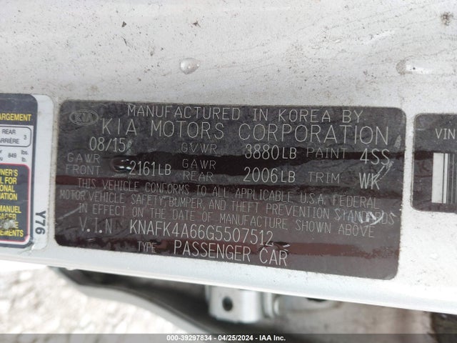 KIA FORTE LX 2016 KNAFK4A66G5507512 Image 9
