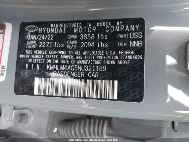 2022 HYUNDAI ELANTRA KMHLM4AG5NU321189 Photo 8