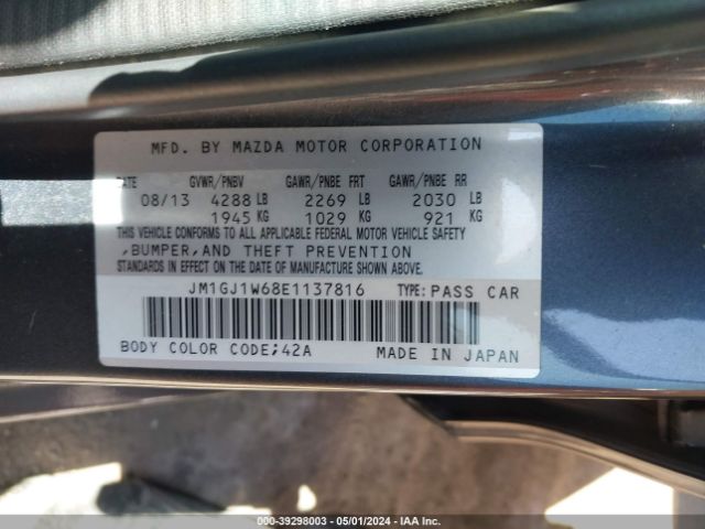 JM1GJ1W68E1137816 Mazda Mazda6 I Grand Touring