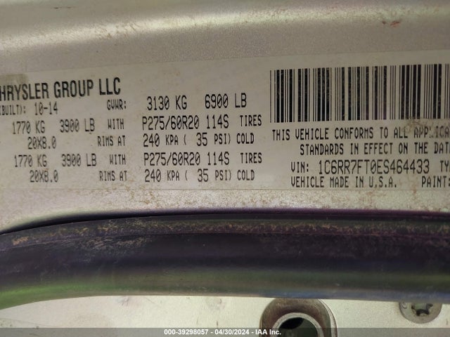 RAM 1500 Express 2014 1C6RR7FT0ES464433 Image 9