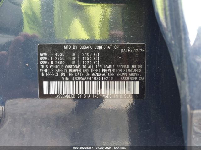 4S3BWAF61R3019256 Subaru Legacy Premium