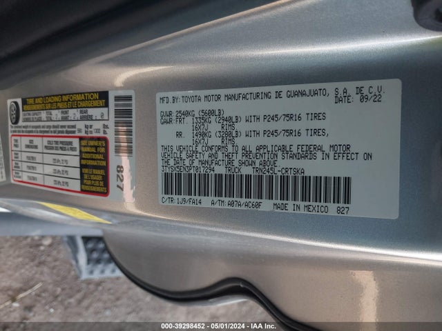 Toyota Tacoma Sr 2023 3TYSX5EN3PT017294 Image 9