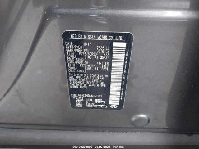 JN8AZ2NE6J9191077 Infiniti QX80