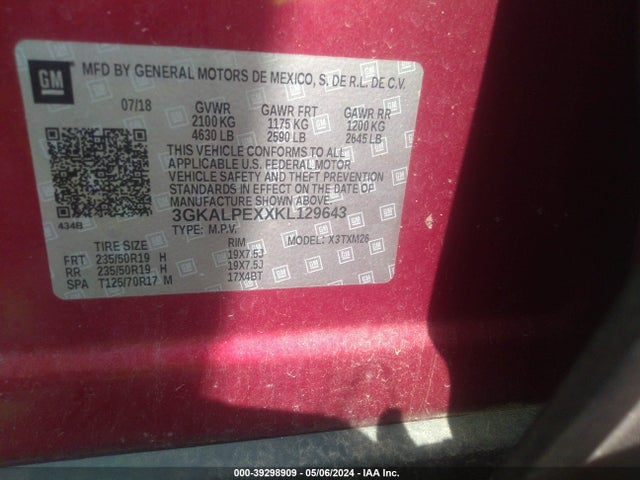 GMC Terrain Slt 2019 3GKALPEXXKL129643 Image 9