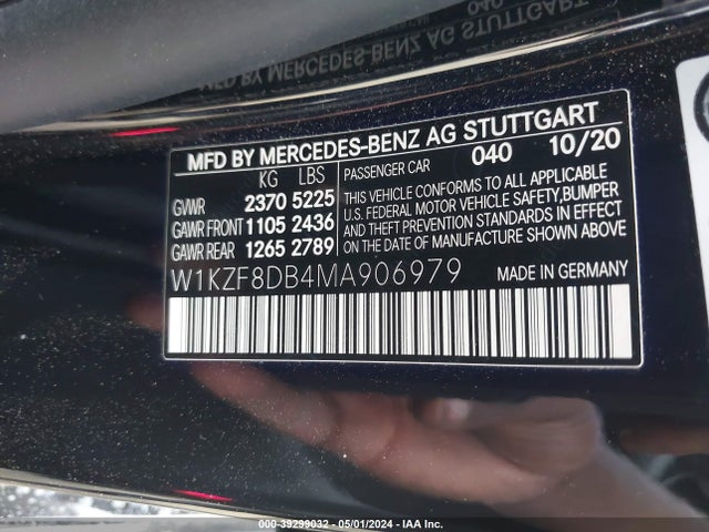 Mercedes-Benz E 350 2021 W1KZF8DB4MA906979 Image 9