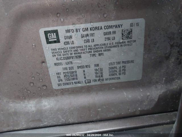 KL4CJDSB0FB178286 Buick Encore Premium