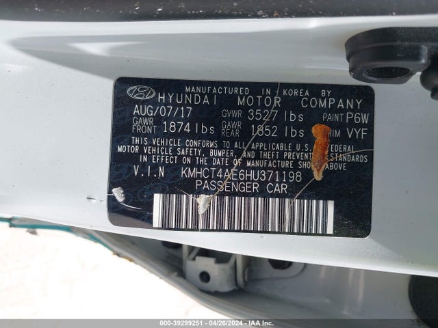 Hyundai Accent Value Edition 2017 KMHCT4AE6HU371198 Image 9