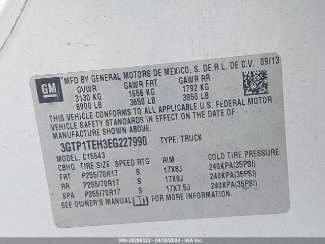 3GTP1TEH3EG227990 GMC SIERRA 1500