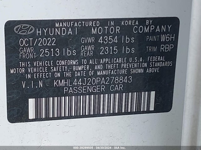 Hyundai Sonata Sel Plus 2023 KMHL44J20PA278843 Image 9