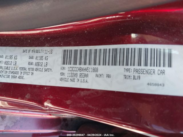 1C3CCCABXHN511868 Chrysler 200 Limited Platinum