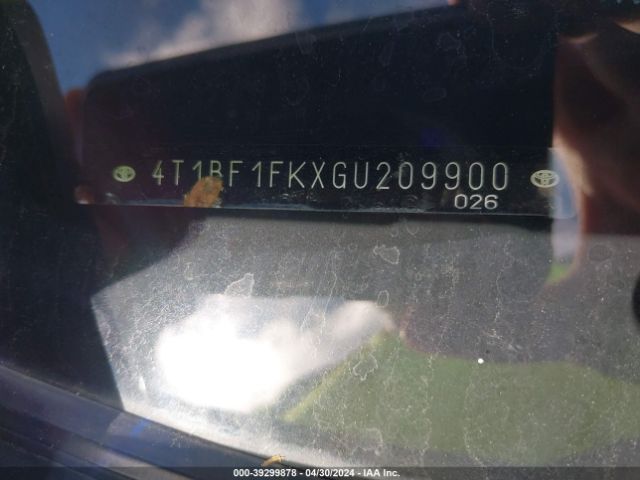 4T1BF1FKXGU209900 Toyota CAMRY XSE