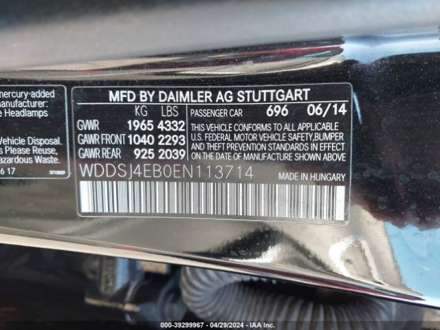 WDDSJ4EB0EN113714 Mercedes-Benz CLA 250