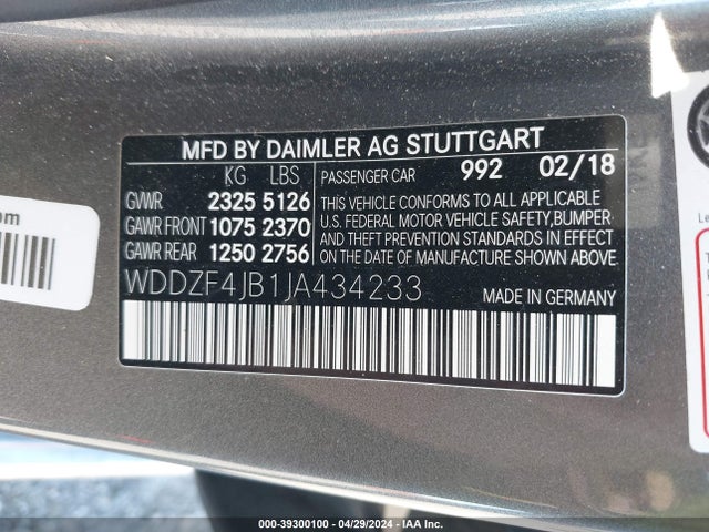 Mercedes-Benz E 300 2018 WDDZF4JB1JA434233 Image 9