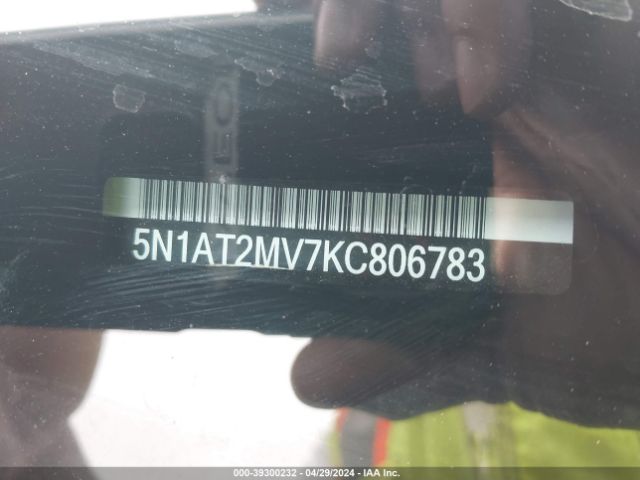 5N1AT2MV7KC806783 Nissan Rogue Sl