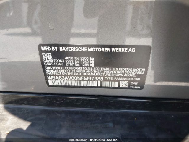 WBA63AV00NFM97388 BMW 430i Gran Coupe
