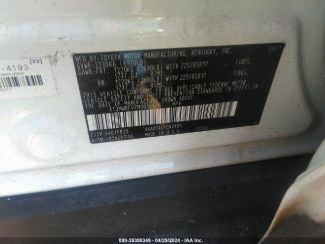 4T3MWRFV7MU016818 Toyota Rav4 Le Hybrid